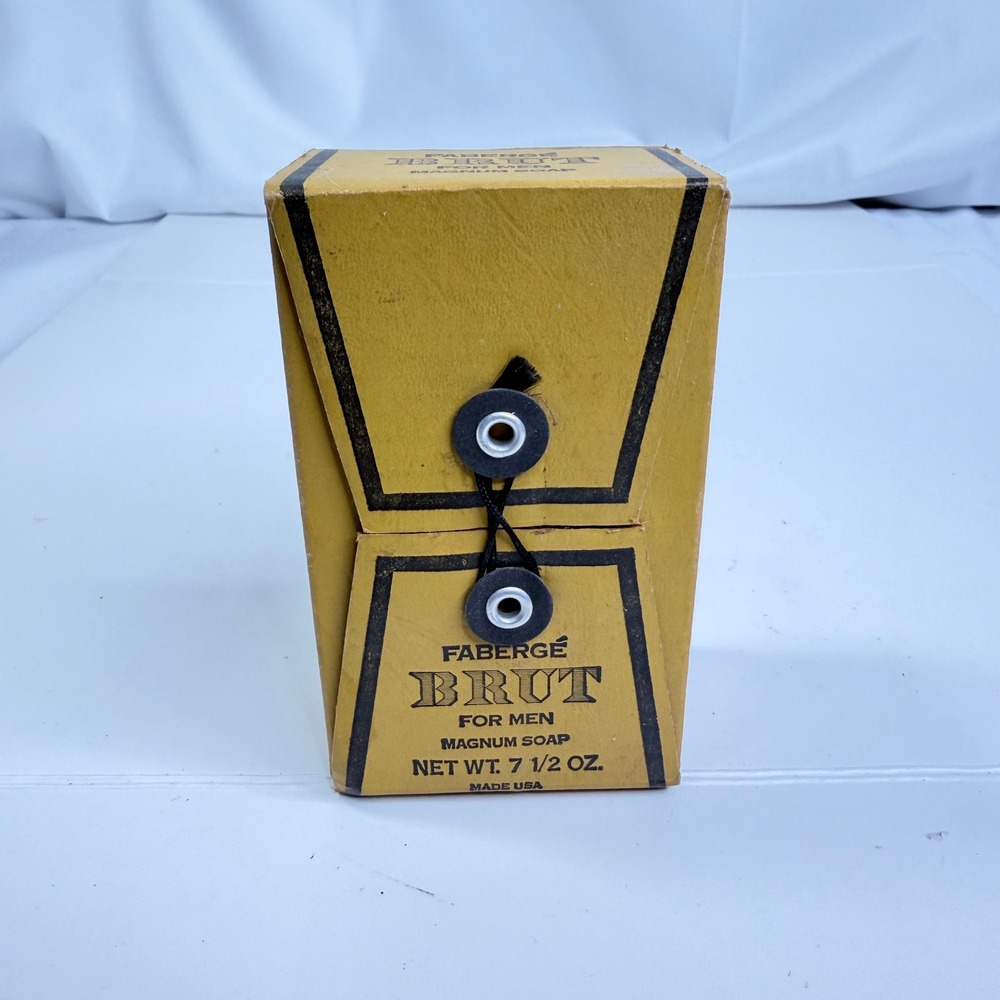 Vintage Faberge Brut for Men Magnum Soap 7.5 oz Bar New in Box REF 5610